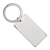 Chisel Stainless Steel Brushed and Polished 1.85mm Rectangle Reversible Key Ring